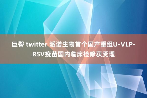 巨臀 twitter 派诺生物首个国产重组U-VLP-RSV疫苗国内临床检修获受理