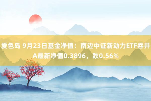 爱色岛 9月23日基金净值：南边中证新动力ETF吞并A最新净值0.3896，跌0.56%