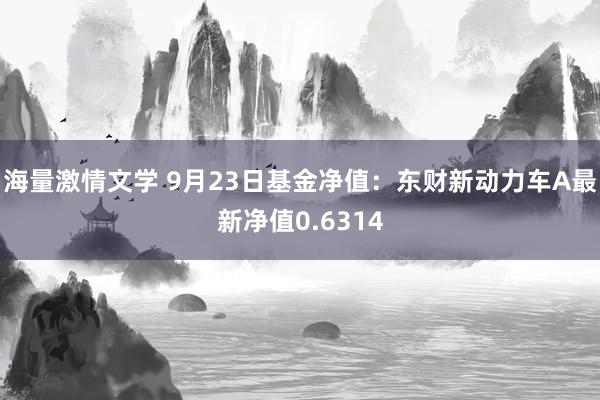 海量激情文学 9月23日基金净值：东财新动力车A最新净值0.6314