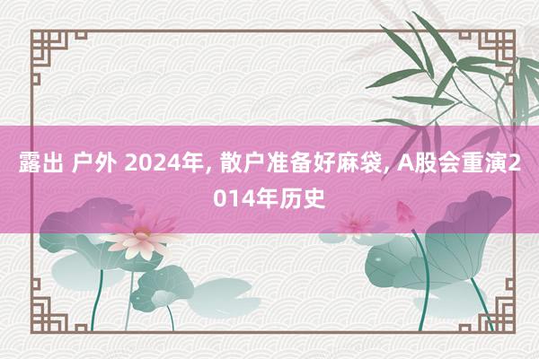 露出 户外 2024年， 散户准备好麻袋， A股会重演2014年历史