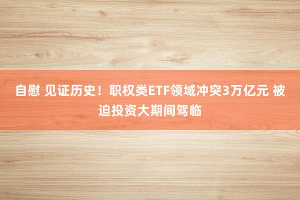 自慰 见证历史！职权类ETF领域冲突3万亿元 被迫投资大期间驾临