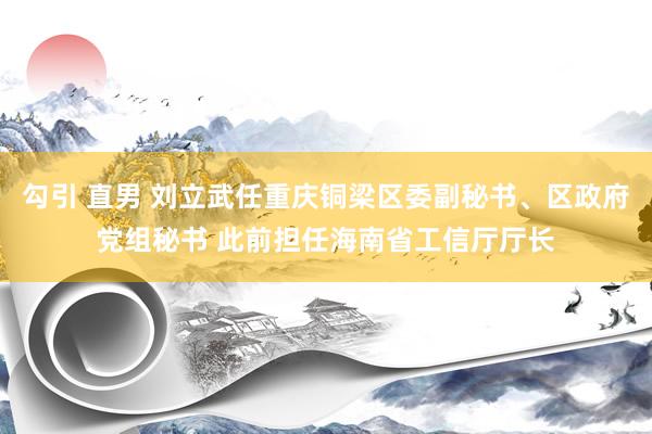 勾引 直男 刘立武任重庆铜梁区委副秘书、区政府党组秘书 此前担任海南省工信厅厅长