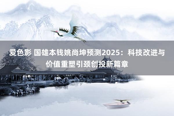 爱色影 国雄本钱姚尚坤预测2025：科技改进与价值重塑引颈创投新篇章